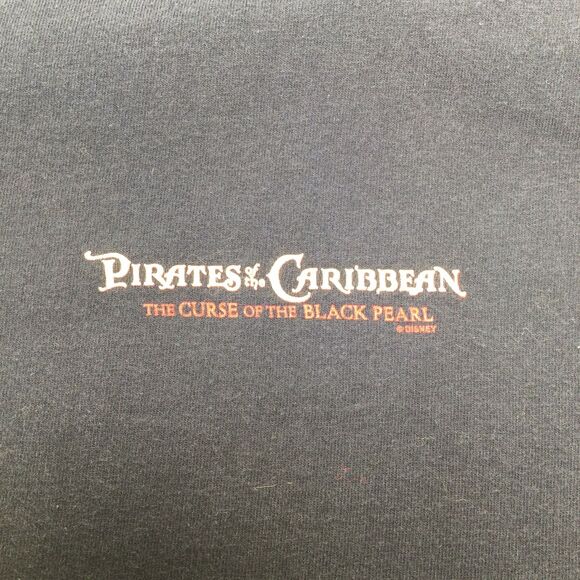 Disney Pirates Of The Caribbean The Curse Black Pearl Shirt XL Y2K Johnny Depp - Picture 3 of 6